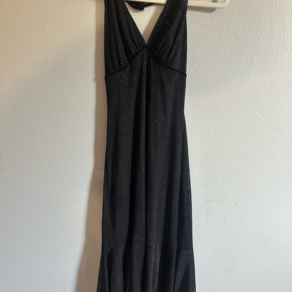 Black Sleeveless Halter Backless Gown